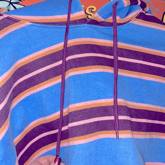 URBAN OUTFITTERS VINTAGE STYLE CROPPED HOODED SWEATER - Picture 4 of 11